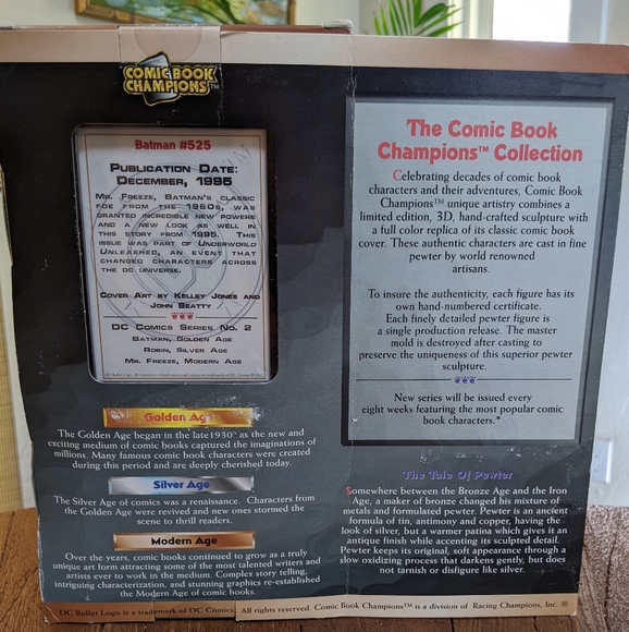 NIB VTG 1997 DC Comic Book Champions Batman Mr. Freeze Fine Pewter Original - Picture 4 of 6